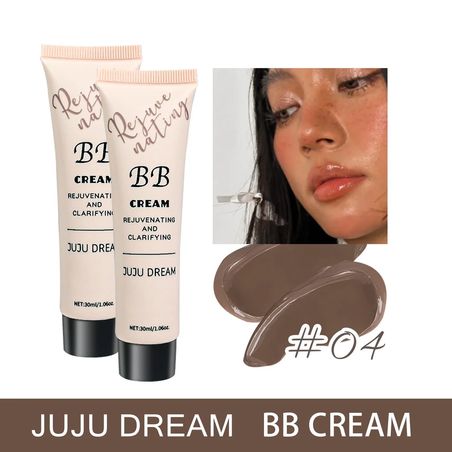JUJU Dream BB Cream — Moisturizing, Oil Control & Long-Lasting Foundation