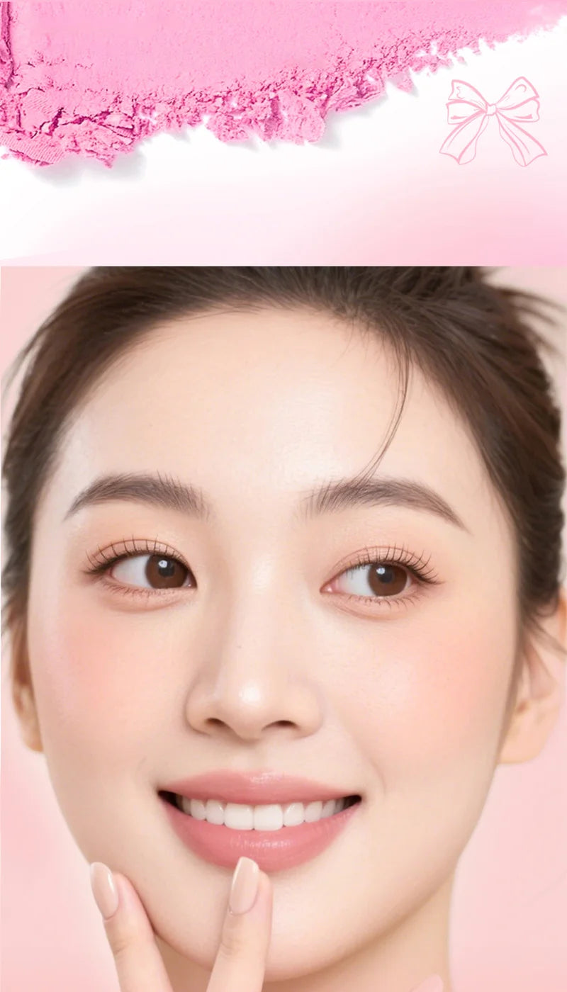 أحمر خدود كوري وردي من LuxuryGlow - إسفنجة ناعمة لتوهج طبيعي