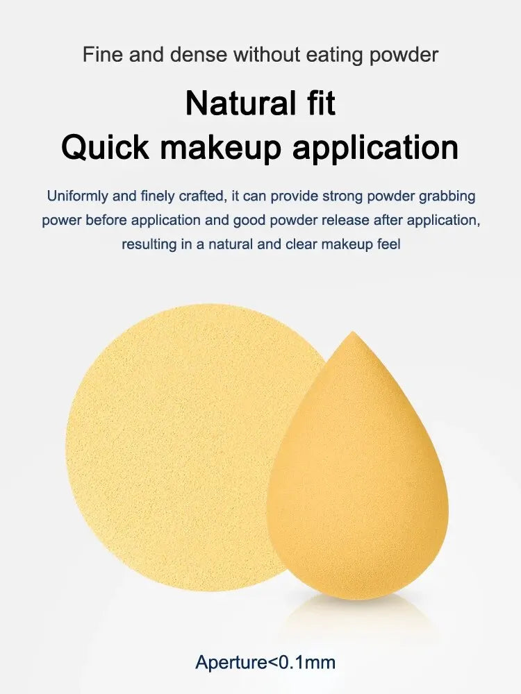 6-Pack Dual Use Makeup Sponges | Wet & Dry Water Drop Beauty Blender Puff