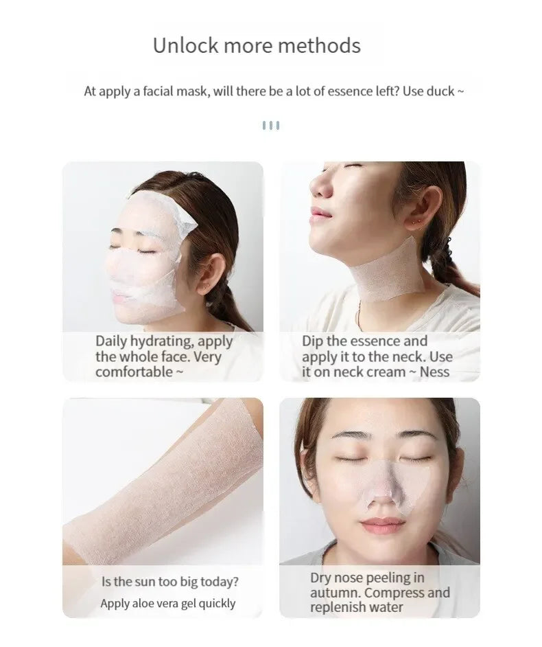 LuxuryGlow 200PCS Wet Cotton Stretch Pads | Disposable Makeup Remover & Mask