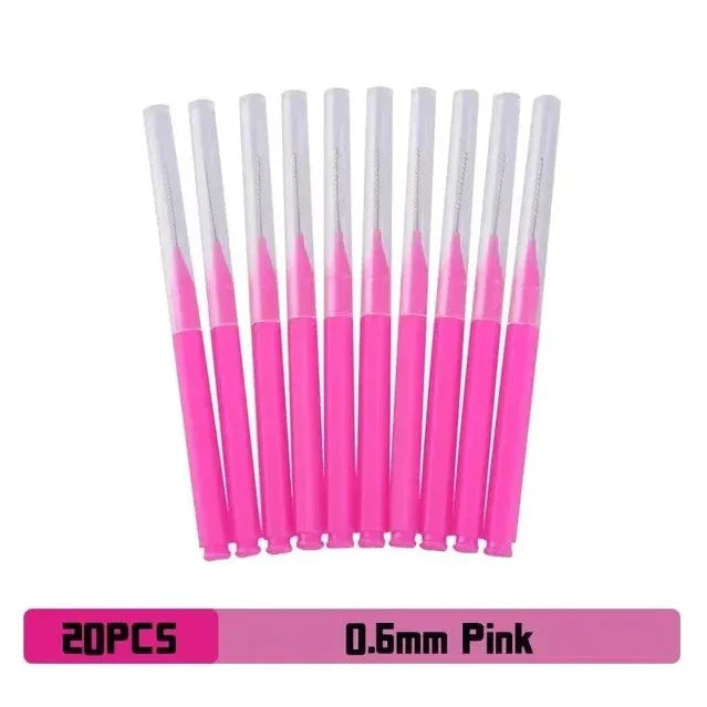 LuxuryGlow 20PCS Interdental Brushes for Braces & Tooth Gaps – Portable Dental Picks for Oral Hygiene
