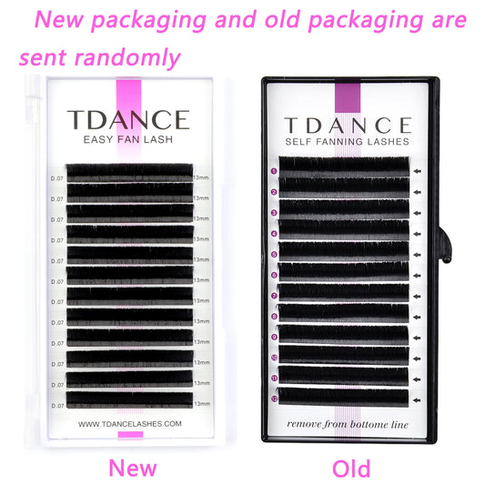 TDANCE Easy Fanning Volume Eyelash Extensions – Self-Blooming Individual Lashes for Fast Application C60