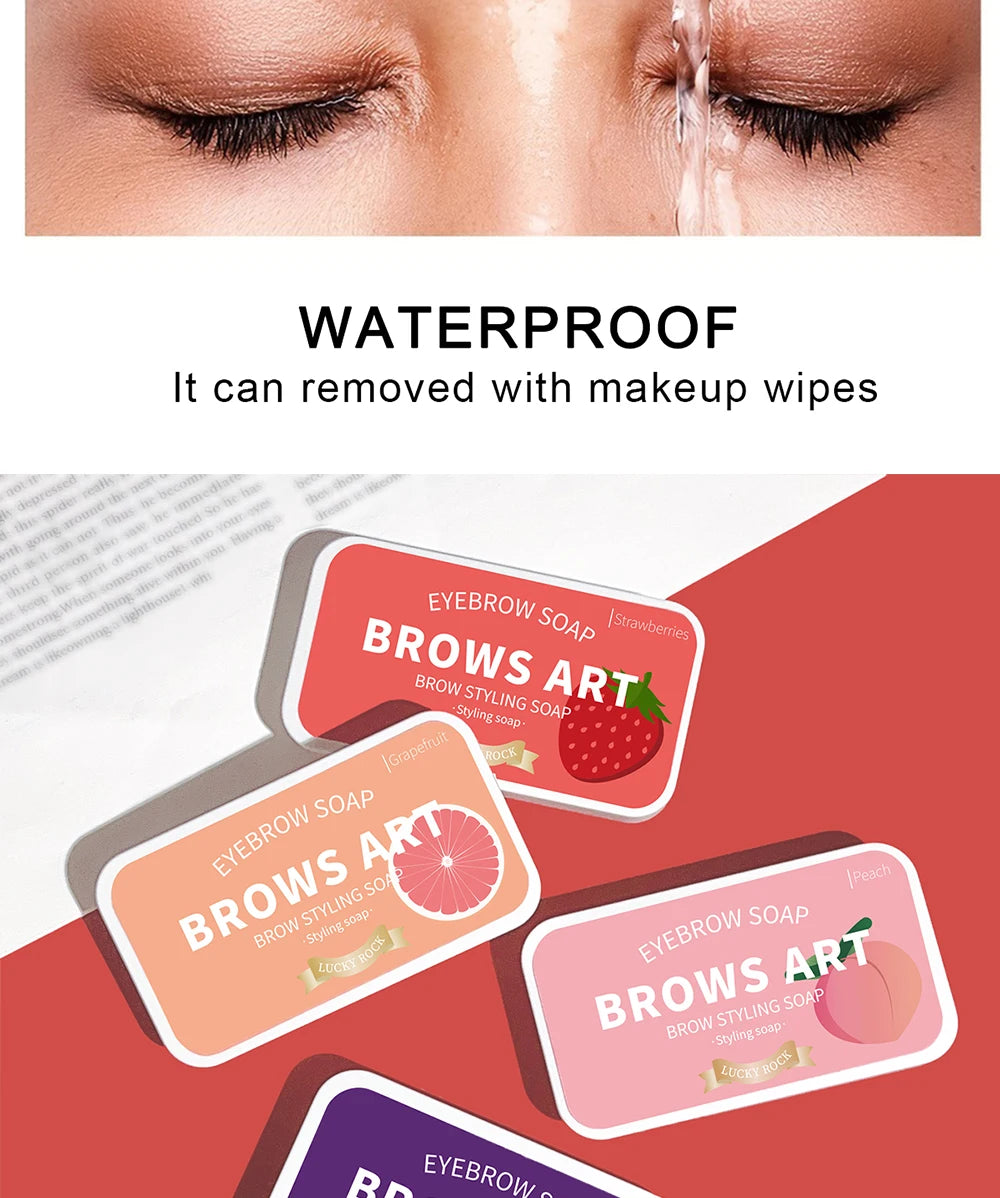 LuxuryGlow 4-Color Eyebrow Styling Wax – Waterproof, Natural Look & Long-Lasting Hold