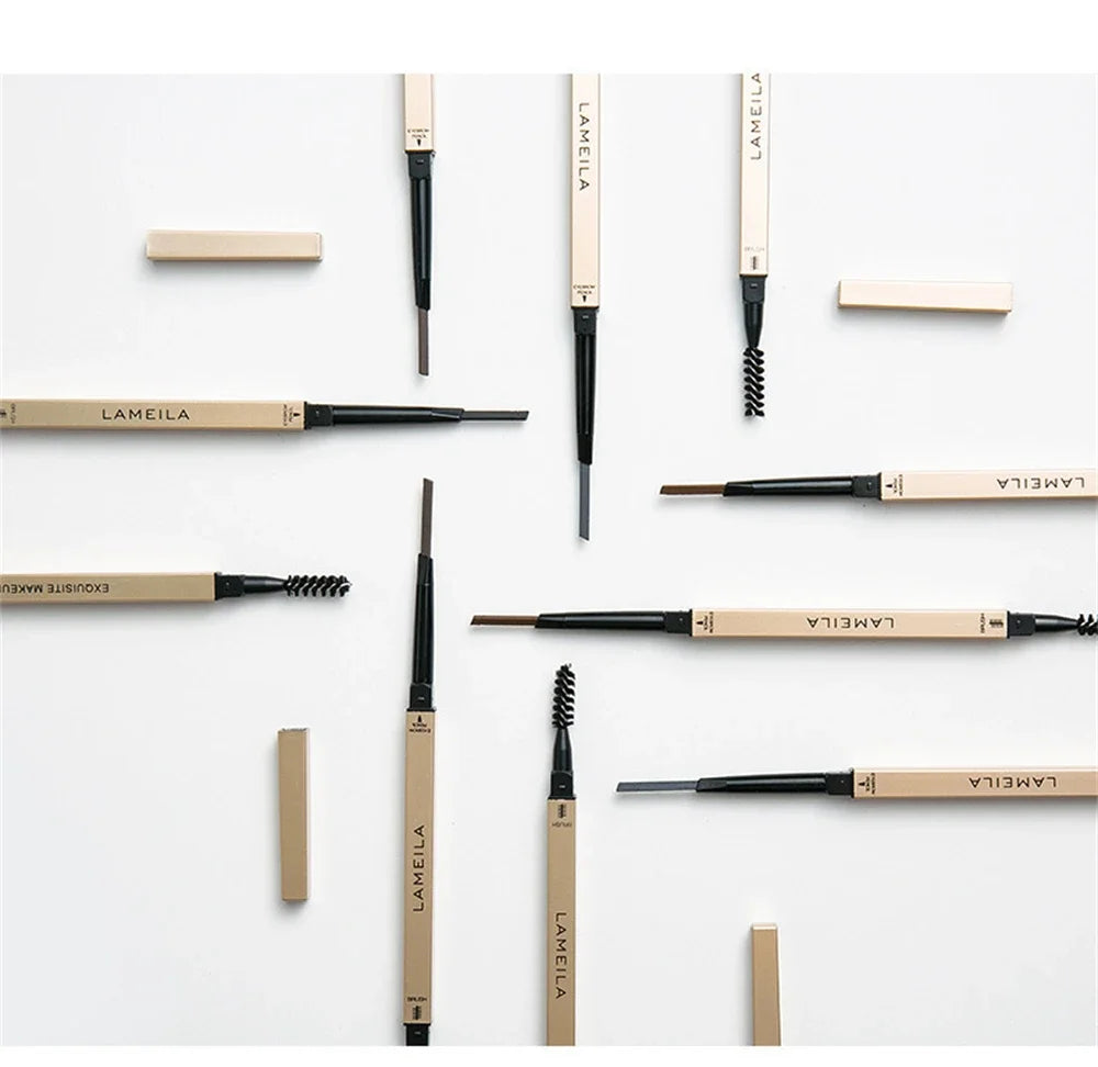 LuxuryGlow 5-Color Double Head Waterproof Eyebrow Pencil with Brush | Long-Lasting & Sweatproof