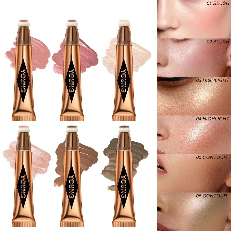 LIDORIA 4-in-1 Liquid Blush Stick – Blush, Contour, Highlight & Eyeshadow