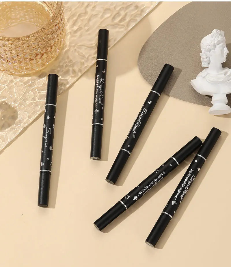 Dragon Ranee Double-Head Eyeliner with Star Stamp – Waterproof & Smudge-Proof (2.5g)