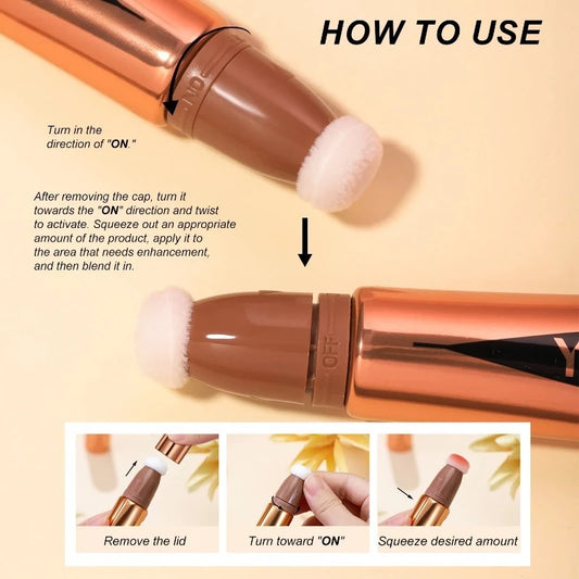 LIDORIA 4-in-1 Liquid Blush Stick – Blush, Contour, Highlight & Eyeshadow