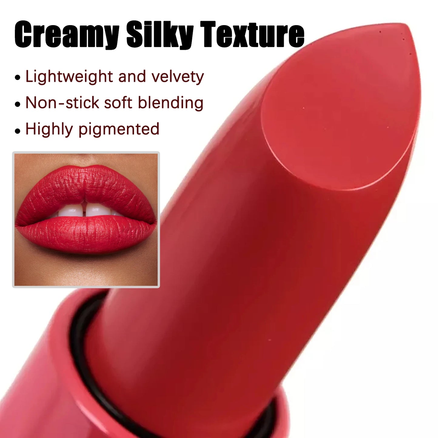 LuxuryGlow Matte Long-Lasting Waterproof Lipstick – Hydrating, High Pigment Lip Color