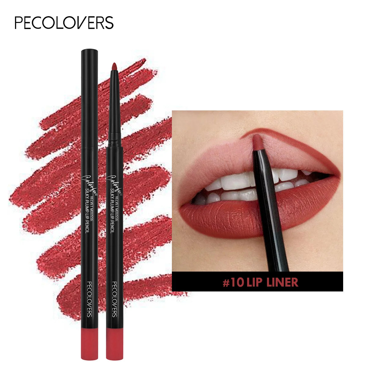 LuxuryGlow 12-Color Waterproof Matte Lip Liner Pencil Set – Long-Lasting, Non-Stick & Moisturizing