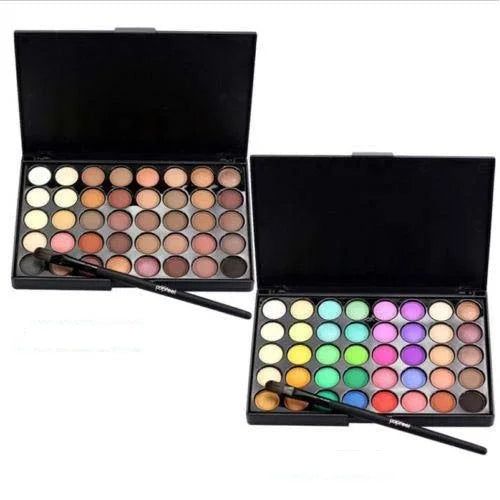 Paleta de sombras de ojos mate perladas de 40 colores LuxuryGlow: kit de maquillaje multicolor de larga duración, resistente al agua y fácil de difuminar.