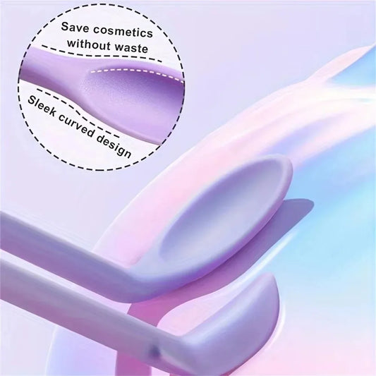 Juego de 3 minicepillos raspadores de silicona LuxuryGlow: espátulas suaves para el cuidado de la piel y la belleza.