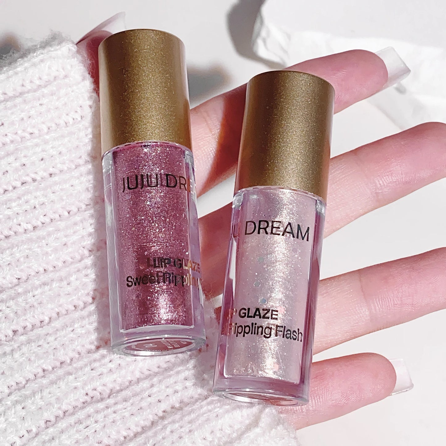 Brillo labial brillante JUJU Dream Sweet: brillo de espejo y acabado hidratante