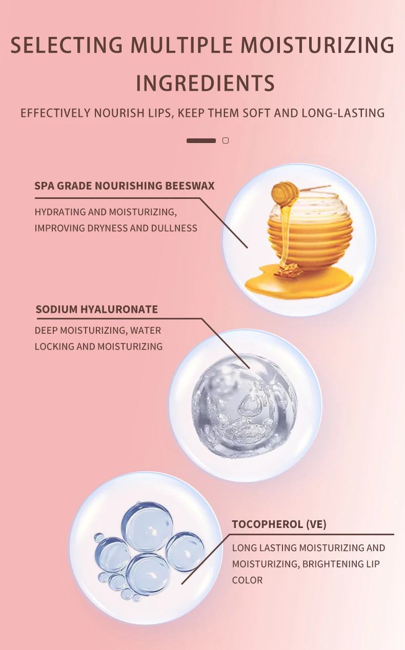 Bálsamo labial de frutas que cambia de color OCHEAL: duradero e hidratante
