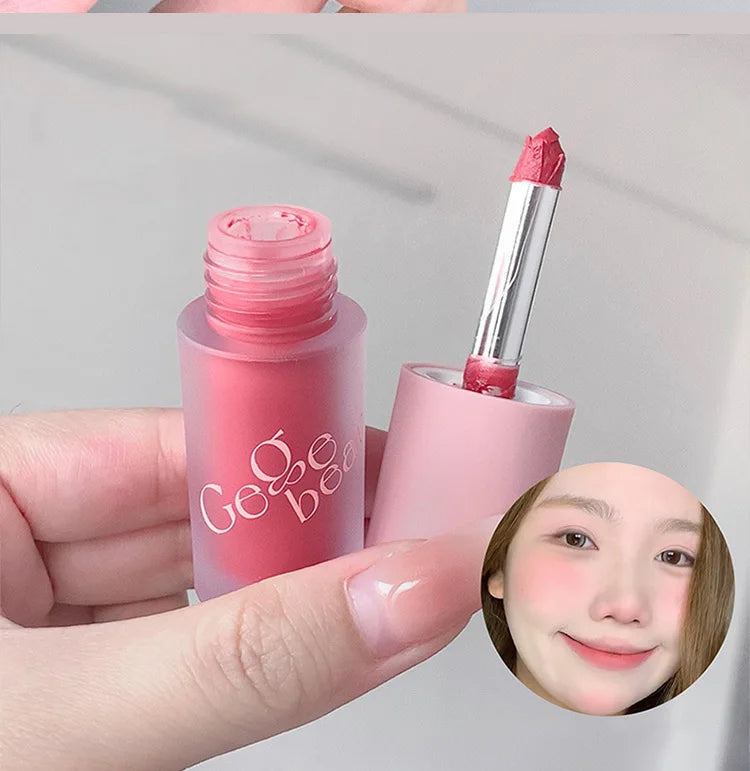Crema de terciopelo 4 en 1 Gege Bear: lápiz labial, rubor, sombra de ojos y contorno