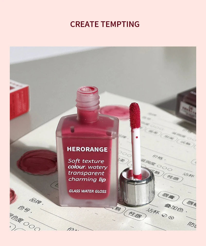 Laca de labios HERORANGE efecto cristal: brillo de espejo, hidratante y antimanchas (7 g)