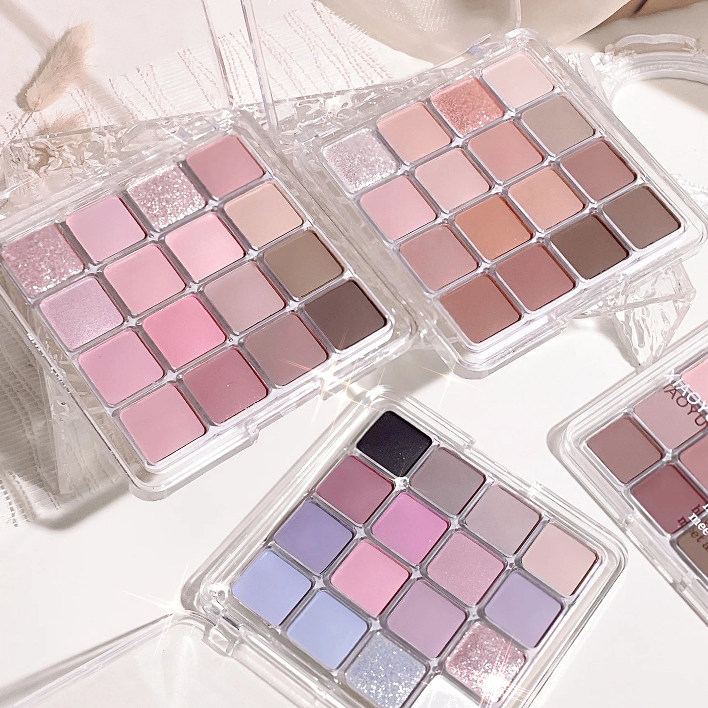 LuxuryGlow Sunset Magic 16-Color Eyeshadow Palette – Matte, Shimmer & Glitter Earth Tones