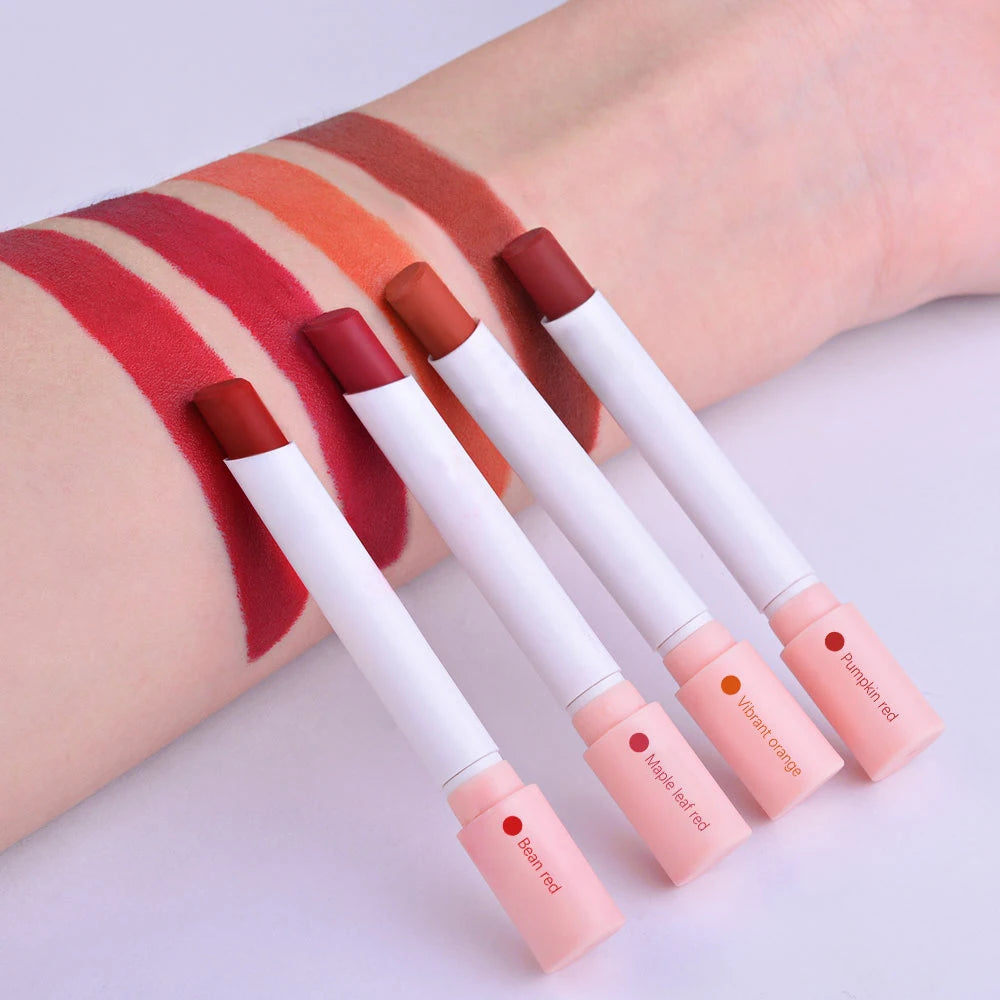 ibcccndc Cigarette Lip Gloss Set – 4 Colors Matte, Waterproof, Long-Lasting Lipstick for Women
