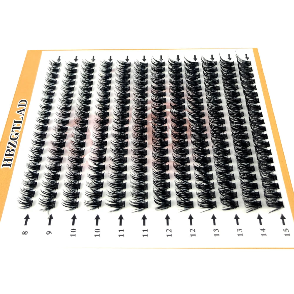 رموش HBZGTLAD D Curl Lash Clusters بمزيج 30D–100D - رموش صناعية ناعمة وطبيعية
