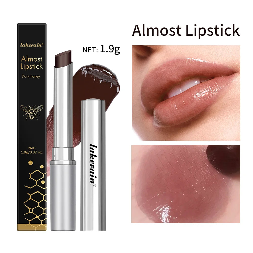 Bálsamo labial ibcccndc Black Honey que cambia de color: natural, hidratante y duradero.