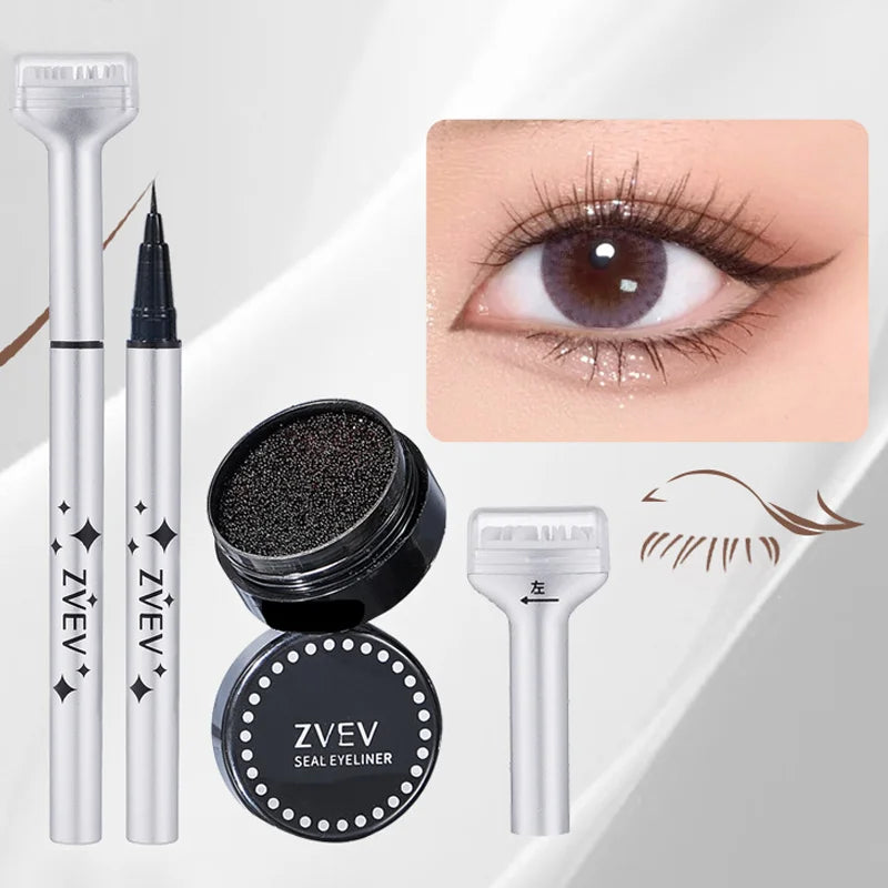 LuxuryGlow ZVEV 2-in-1 Lower Eyelash Stamp & Eyeliner – Waterproof & Sweatproof