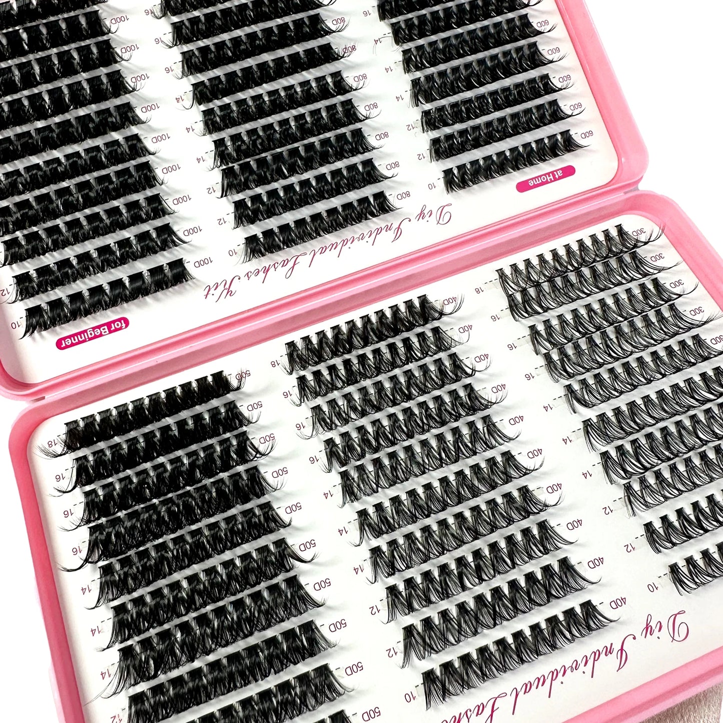 LYBCG 570/640pcs DIY Cluster Eyelash Extensions – Thick, Fluffy & Winged Look
