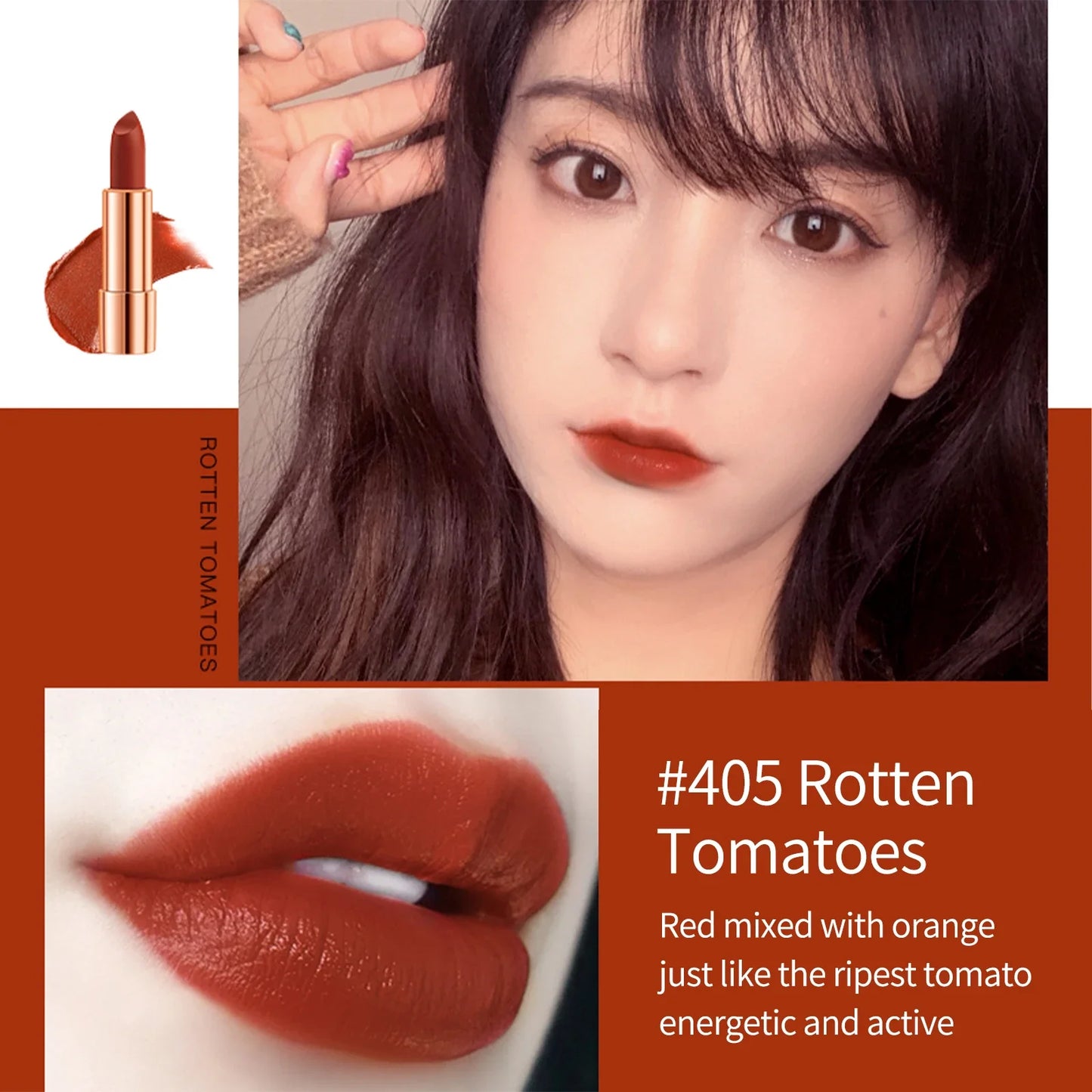 LUXURYTO - Juego de 3 labiales mate con bolsa plateada - Duraderos y resistentes al agua