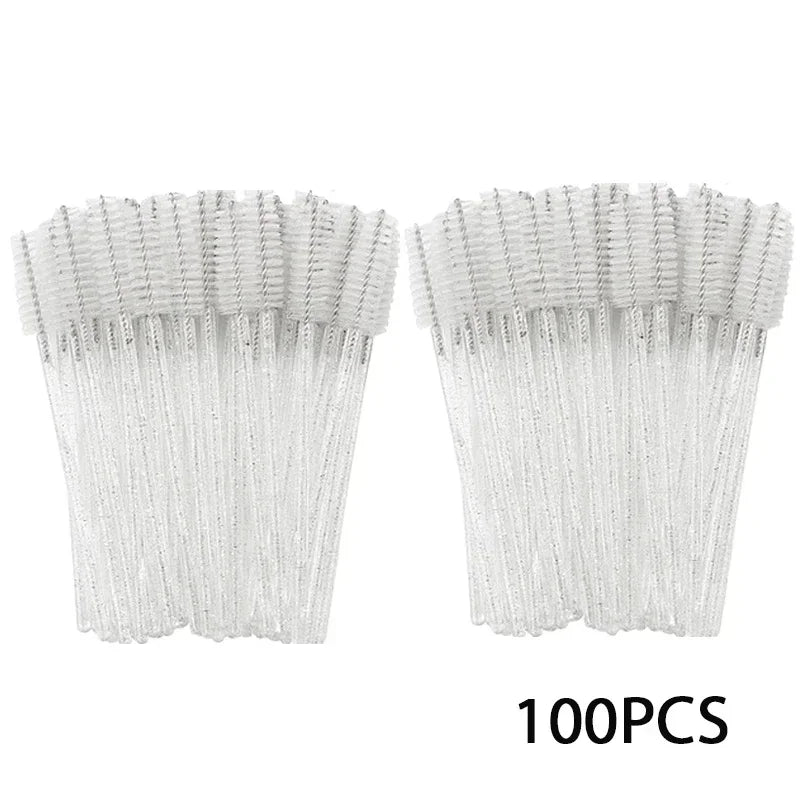 100 قطعة من أعواد الماسكارا وفرش الحواجب للاستخدام مرة واحدة من CNKESS - أدوات وضع مكياج صحية ومتعددة الاستخدامات