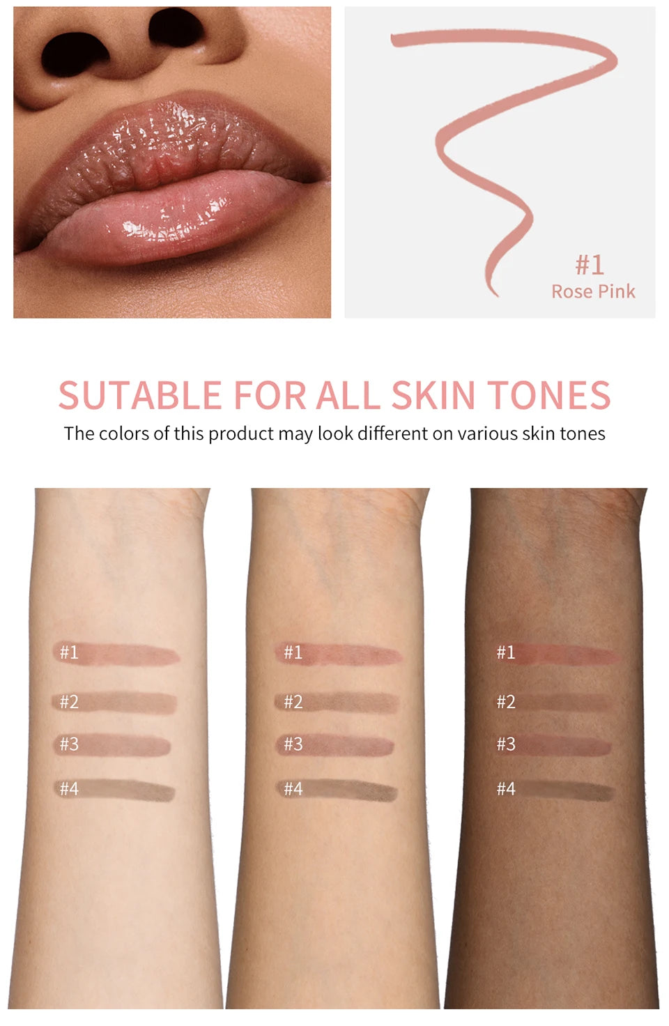Delineador de labios Peel-Off Tattoo de ibcccndc: tinte mate resistente al agua y de larga duración