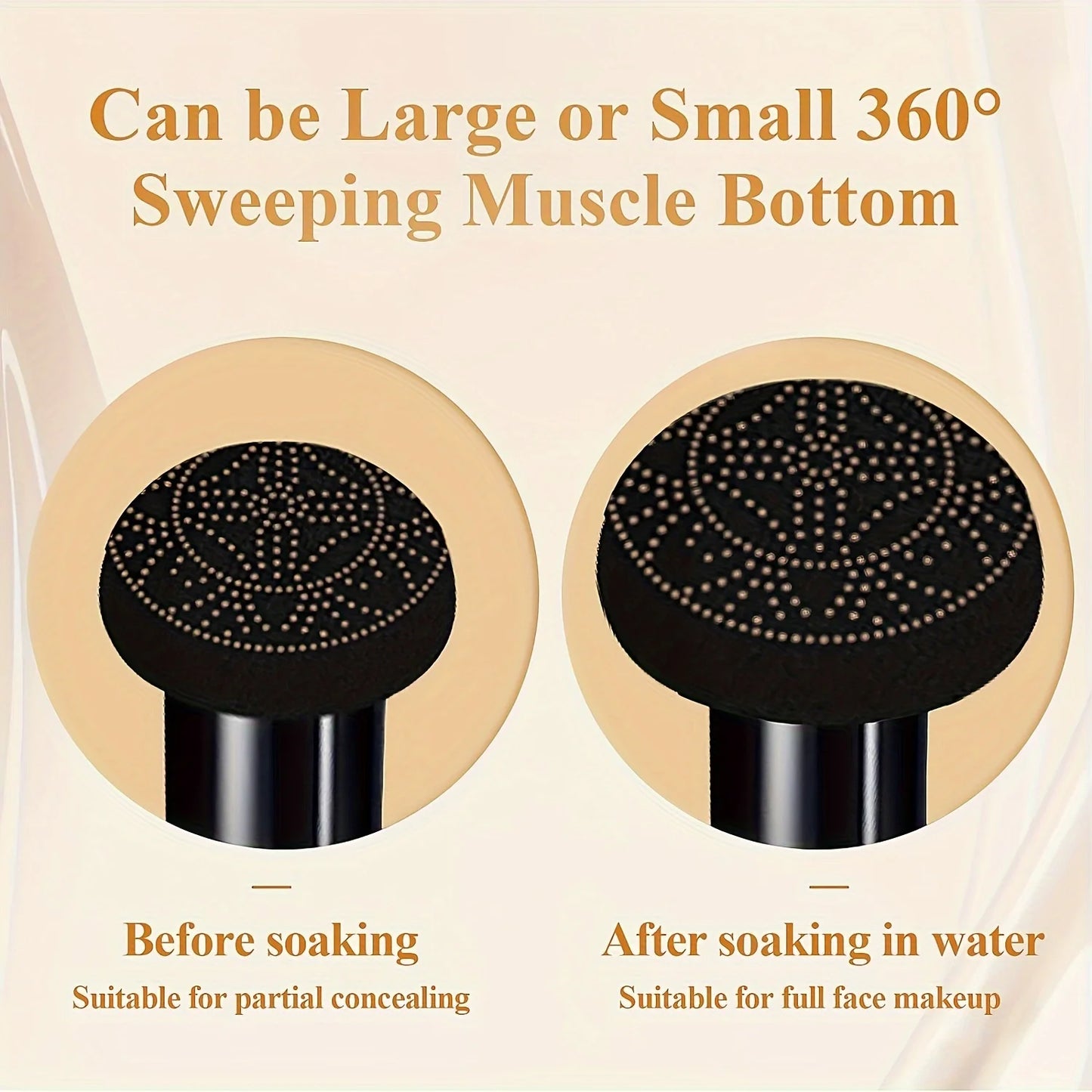 كريم أساس فاخر بتركيبة رأس الفطر من LuxuryGlow - مرطب، مقاوم للماء، ويدوم طويلًا