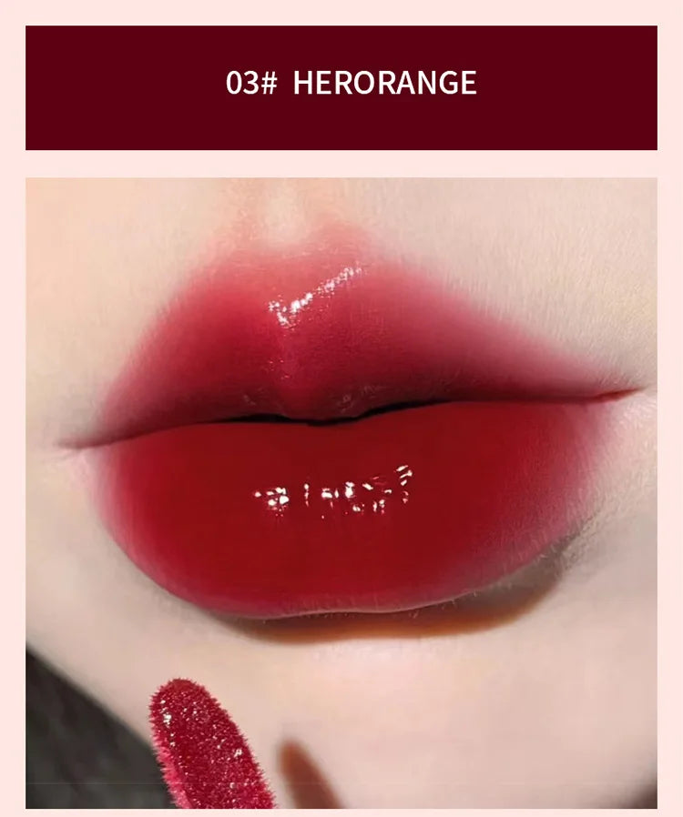 HERORANGE Mirror Lip Glaze: color de labios hidratante, no pegajoso y de alto brillo