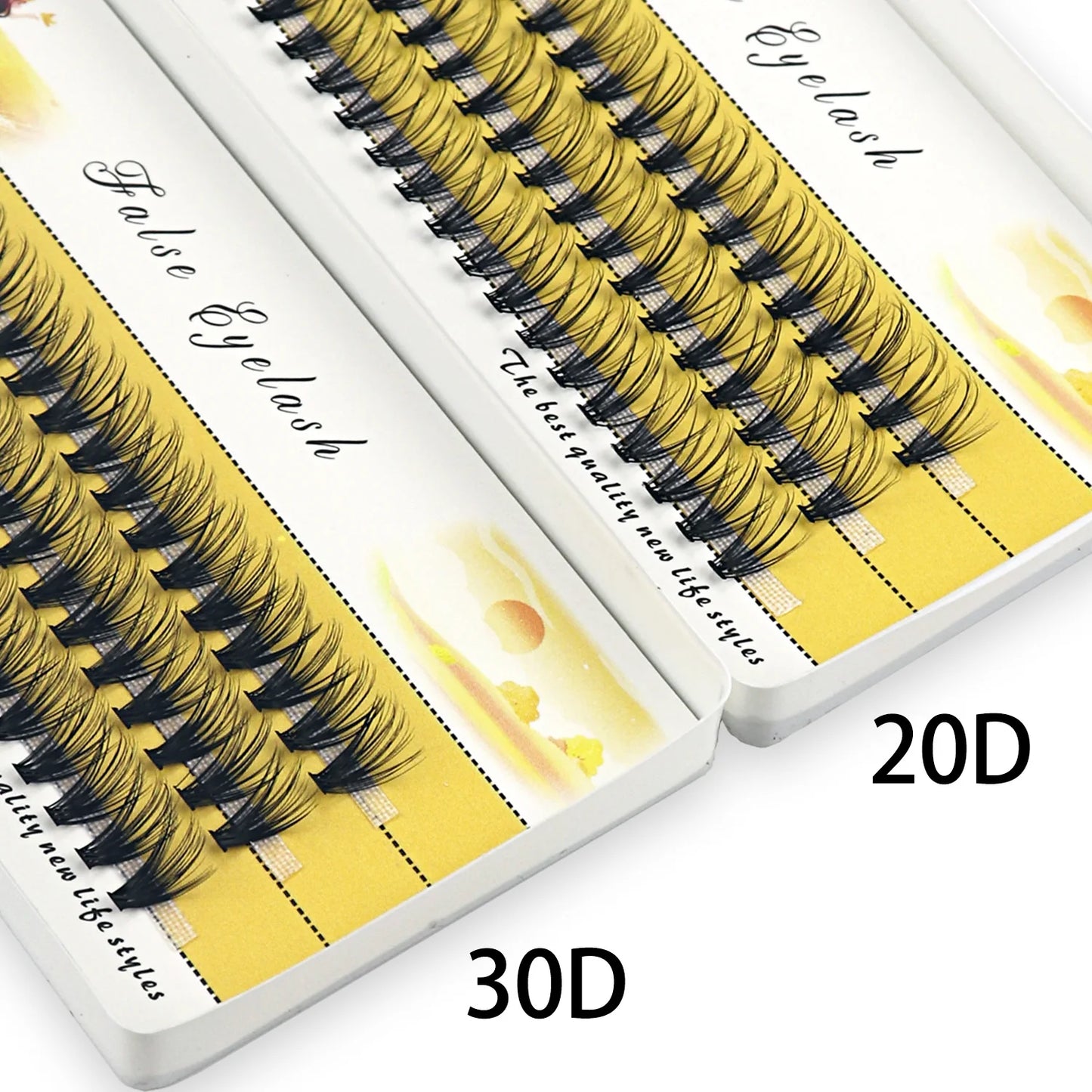 رموش MIOFIA 20D/30D/40D العنقودية - 60 حزمة رموش طبيعية لتمديد الرموش وزيادة حجمها
