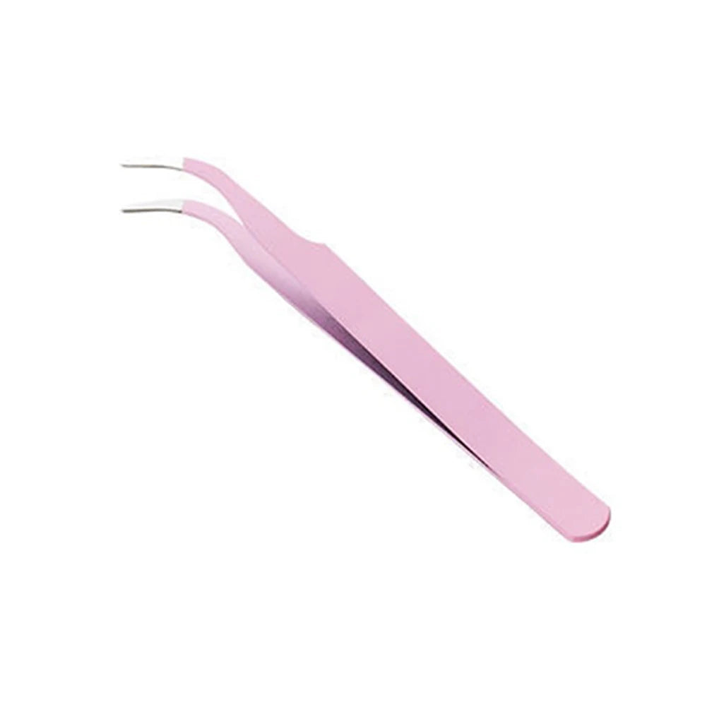LuxuryGlow Macaron Color Eyelash Tweezers – Stainless Steel Precision Tool for Nail Art, Stickers & DIY Crafts