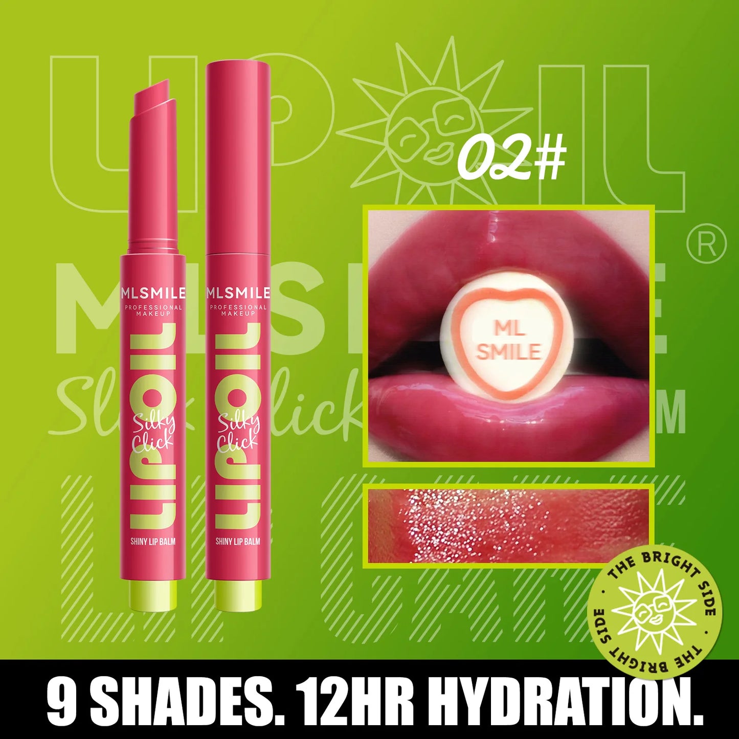 Brillo de labios MLSMILE Click: cuidado labial hidratante y duradero con brillo de espejo