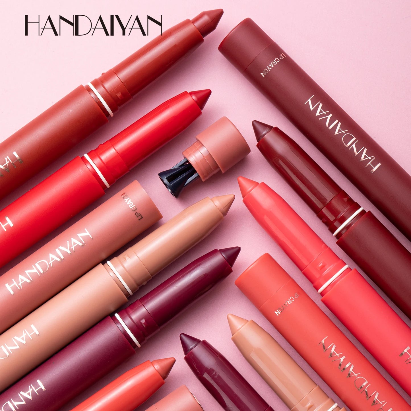 HANDAIYAN Matte Lipstick Pen with Built-In Sharpener – Fadeless & Non-Staining