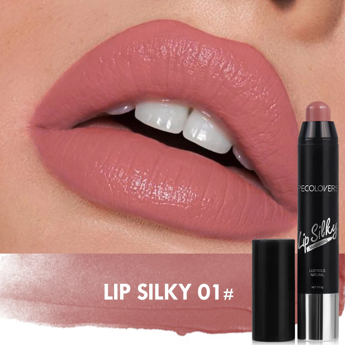 LuxuryGlow Waterproof Matte Lipstick Pencil – Long-Lasting, Non-Stick, Nude Lip Tint