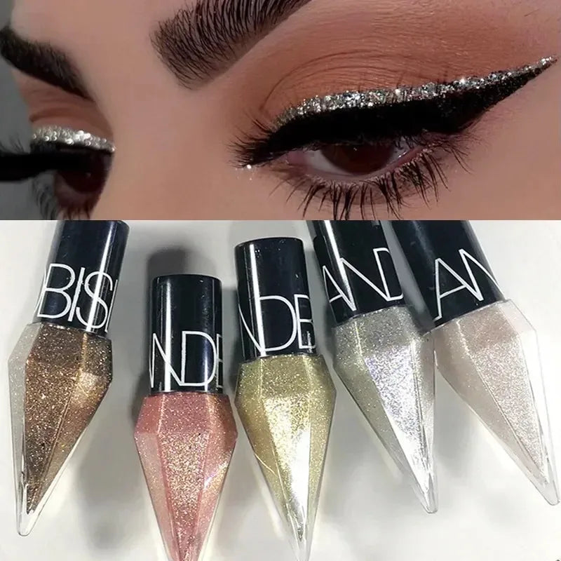 SAKSRAAR Diamond Glitter Eyeliner & Eyeshadow – Waterproof, Shimmer, Long-Lasting (2.5g)
