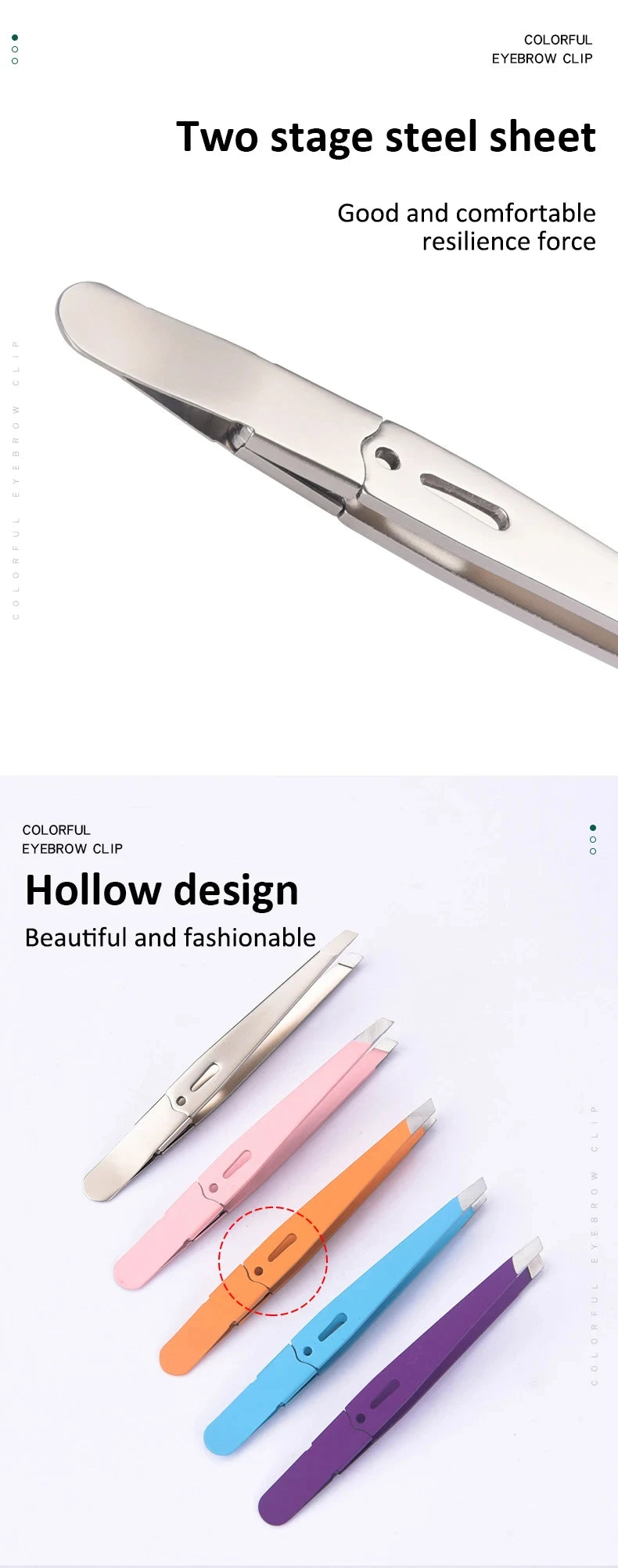 LuxuryGlow Stainless Steel Eyebrow Tweezer | Precision Slanted Tip Hair Remover Tool