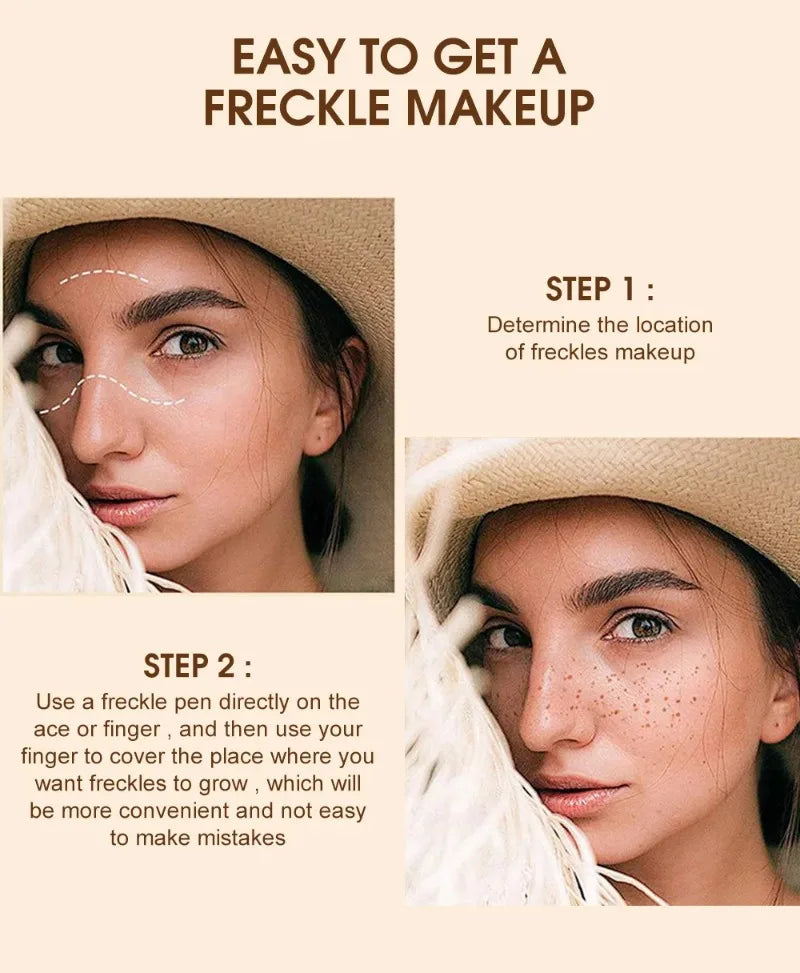 LuxuryGlow Waterproof Fake Freckles Pen – Natural Dot Spot Makeup for Long-Lasting Look