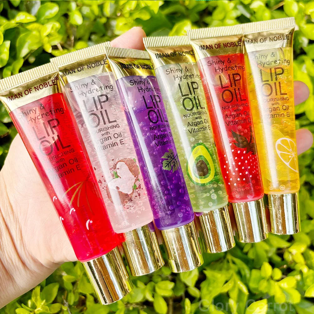 Glory Carrot 6-Piece Fruity Lip Gloss Set – Hydrating & Glossy Lip Gel for Moisturized, Shiny Lips
