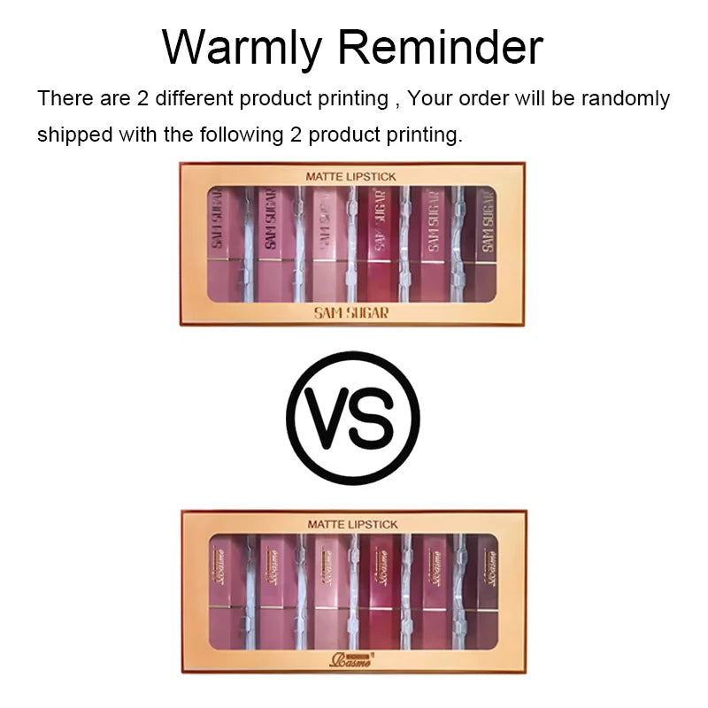 Set de labiales mate LuxuryGlow de 6 colores Gold Bar: textura aterciopelada y acabado perlado