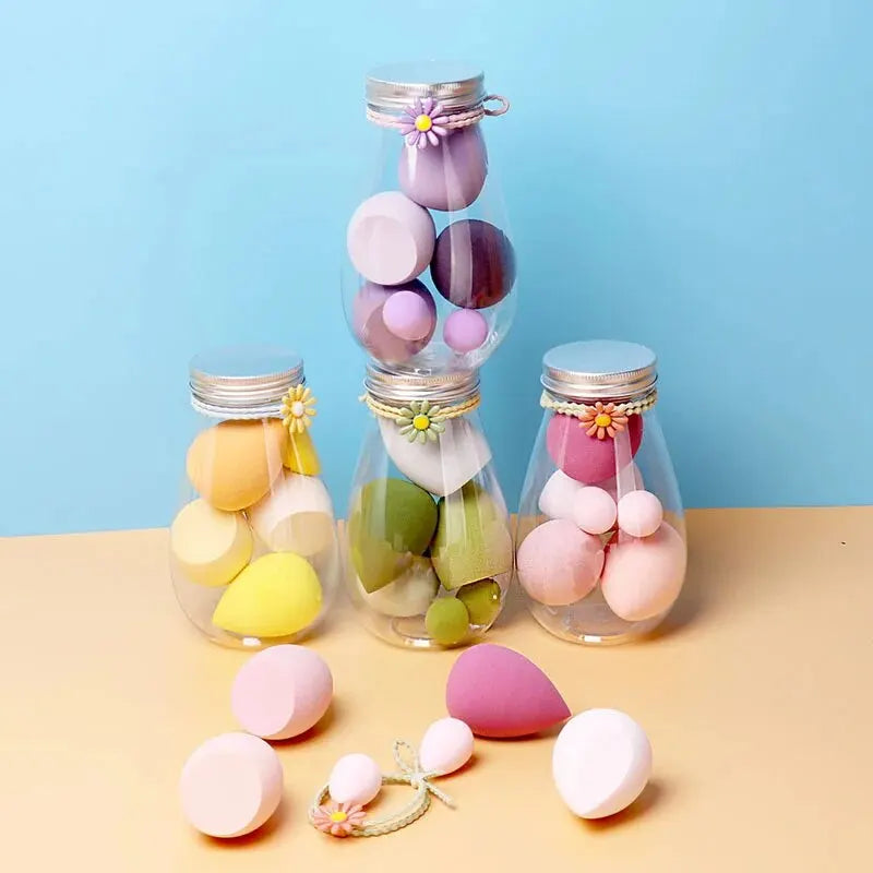6-Pack Dual Use Makeup Sponges | Wet & Dry Water Drop Beauty Blender Puff