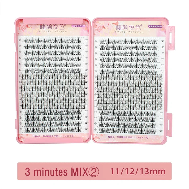 Miz Barn 32 Rows Eyelash Extensions – DIY & Professional, Soft Synthetic Lashes