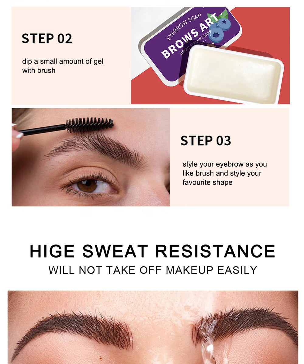 LuxuryGlow 4-Color Eyebrow Styling Wax – Waterproof, Natural Look & Long-Lasting Hold