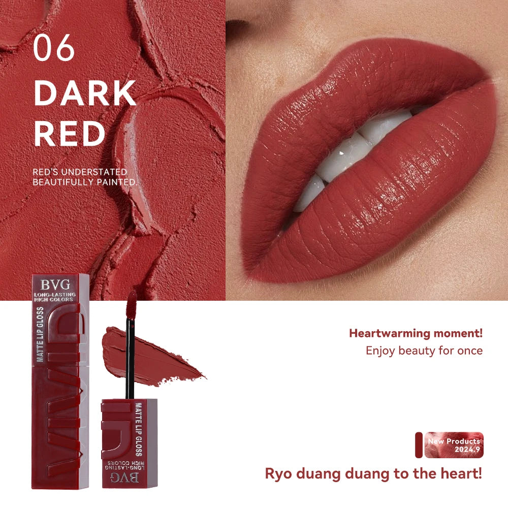 BVG Matte Long-Lasting Liquid Lip Gloss – Non-Fading, Waterproof Lip Color