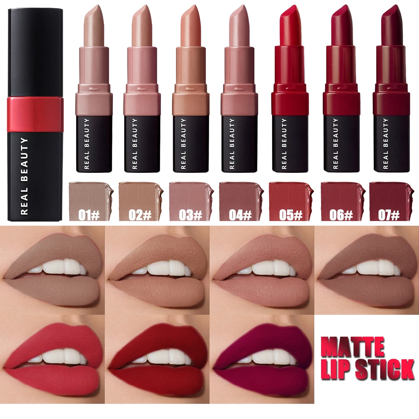 LuxuryGlow Matte Long-Lasting Waterproof Lipstick – Hydrating, High Pigment Lip Color