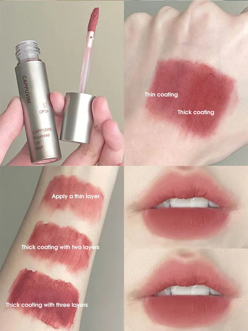 Cappuvini Velvet Matte Lip Gloss – Waterproof, Smudge-Proof & Long-Lasting