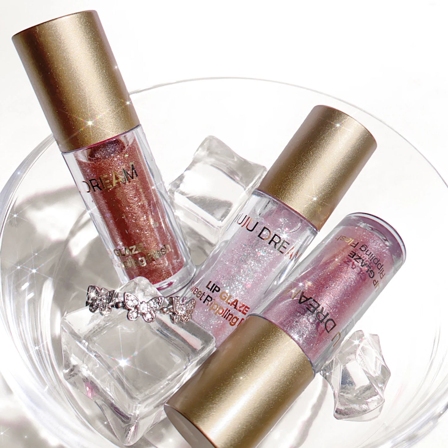Brillo labial brillante JUJU Dream Sweet: brillo de espejo y acabado hidratante