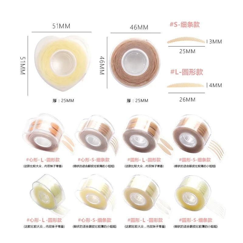 ZXZZS 600 Pcs Invisible Double Eyelid Tape – Self-Adhesive, Non-Irritating, Easy Lift