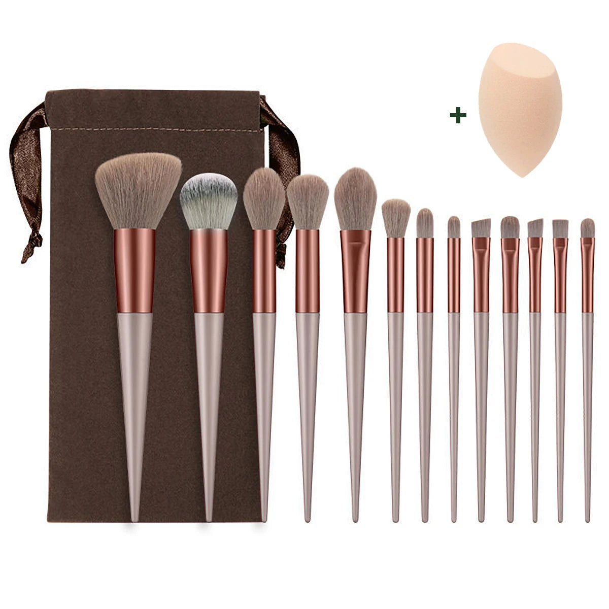 CALIYI 14PCS Professional Makeup Brushes & Sponge Set for Women