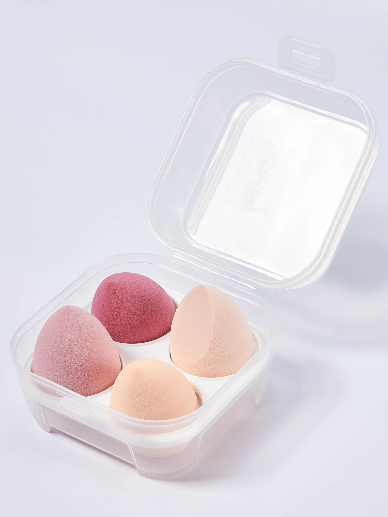 LuxuryGlow 4-Piece Beauty Egg Makeup Sponge Set with Hygienic Storage Case – Flawless Finish